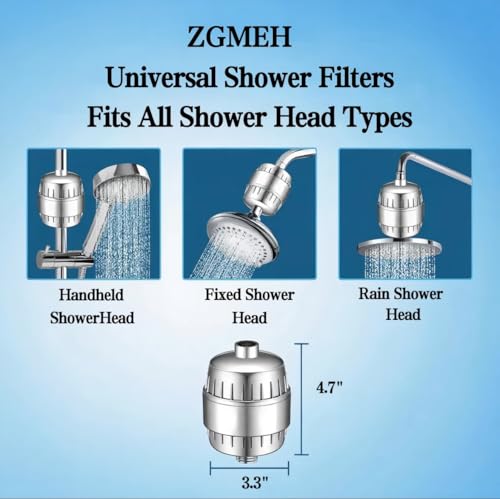 2 Pack Cartridges Shower Filter for Hard Water