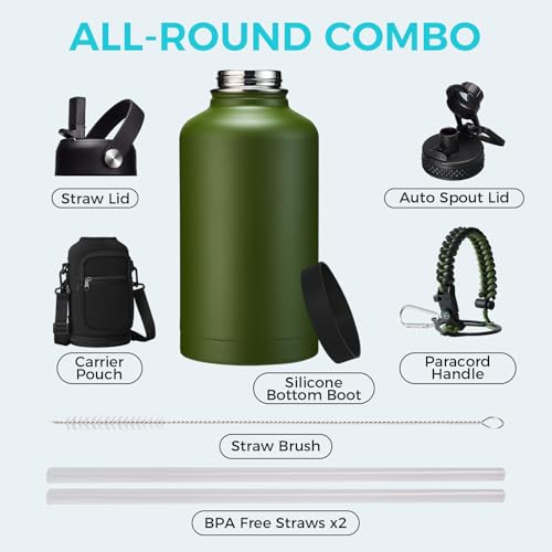 Stainless Steel Water Bottles 64oz (64 Count)