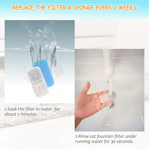 12 Set Cat Fountain Replacement Filters Compatible with oneisall PWF (36 Count)