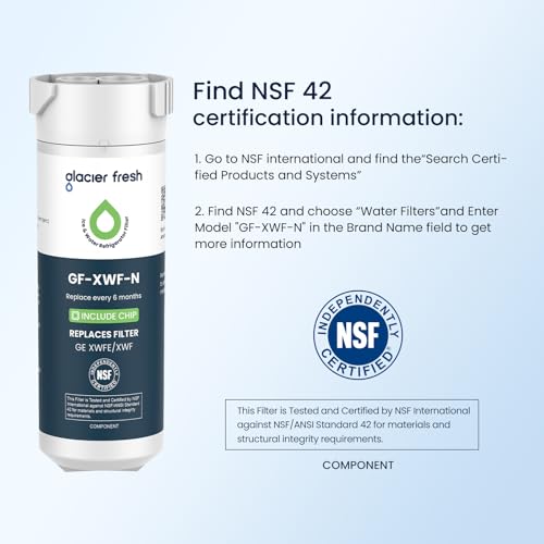 XWFE (Built-in CHIP) Refrigerator Water Filter Pack of 4 (4 Count)