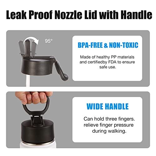 22 oz Insulated Water Bottles with Straw Lid