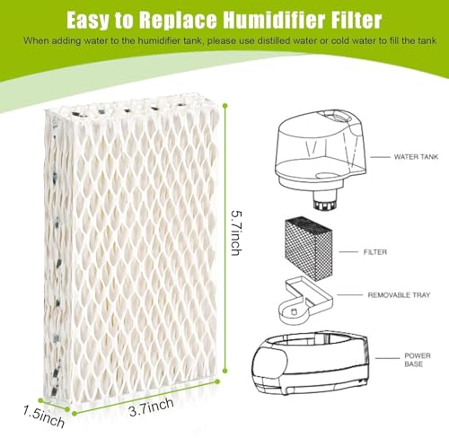 6 Pack WF813 Humidifier Filters Wick Replacement Compatible with ReliOn RCM (6 Count)