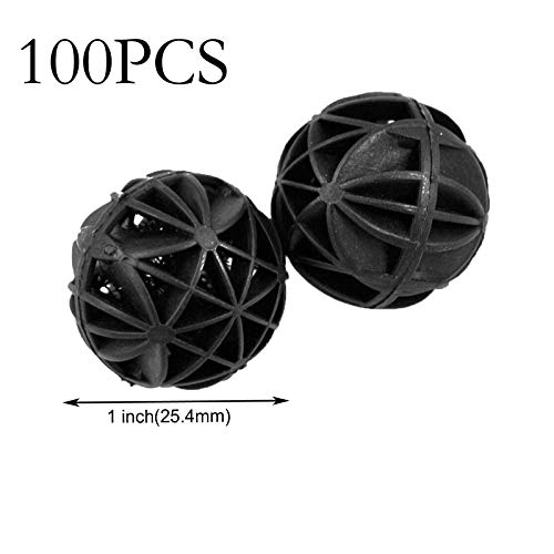 Aquarium 1" Bio Balls 100pcs for Fish Tank Pond Canister Filter Media