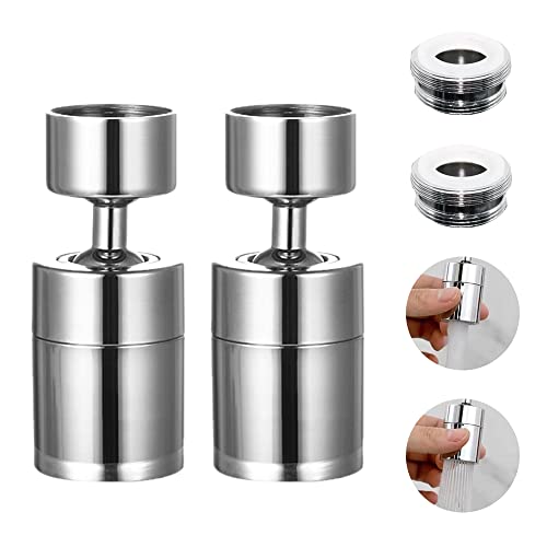 2 Pack Sink Faucet Aerator 360 Degree Swivel Kitchen Faucet Sprayer Attachment