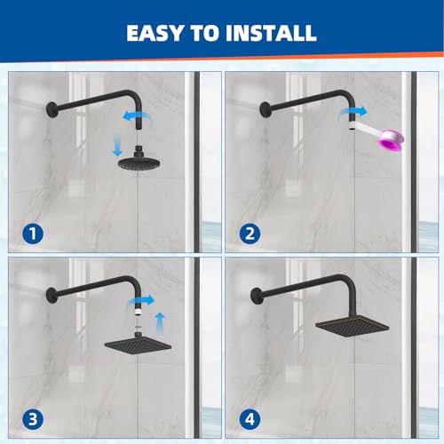 cUPC Certified Thick Metal 6'' Rain Shower Head