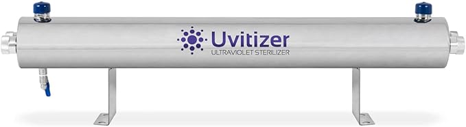 Ultraviolet UV Light Bulb Housing with (2) 36” UV-C Bulbs – for Commercial and Whole House UV Water Filtration Systems – 24 GPM