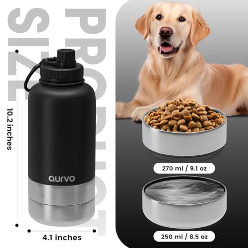 32oz Dog Water Bottle with Bowls