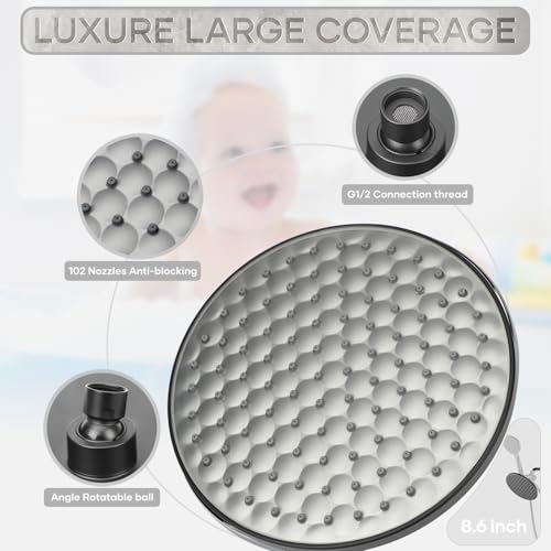 Dual Shower Head with Handheld Combo