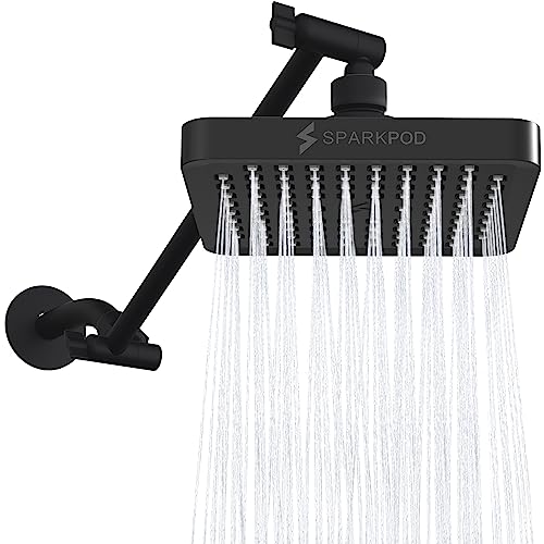 6" Square Rain Shower Head with 11" Shower Arm