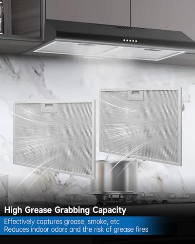 2PCS WB02X11012 Range Hood Grease Filter Compatible with GE JV566H1SS JV566H2SS JV665H1BB JV665H1CC JV665H1WW (2 Count)