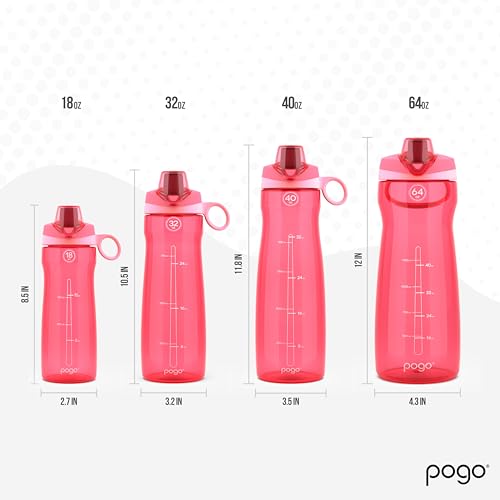 64oz Plastic Water Bottle with Chug Lid and Carry Loop
