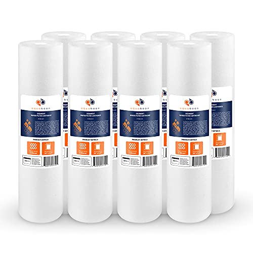 5 Micron 20 x 4.5 Whole House Sediment Filter Cartridge 20 inch Water Filter Replacement Compatible with DGD (8 Count)