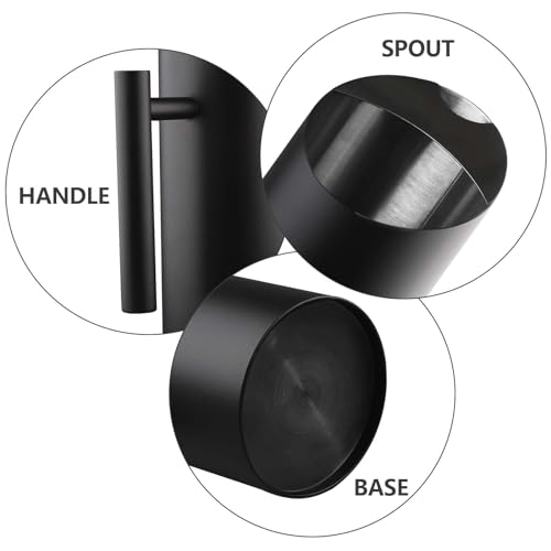 Stainless Steel Water Pitcher Black Metal Pitcher with Ice Guard Cold Drinking Carafe Jug for Juice