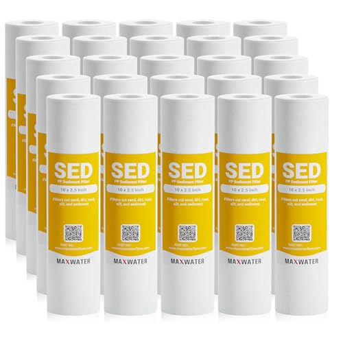 5 Micron 10 x 2.5 PP Sediment Water Filter Cartridge for Standard 10 (25 Count)