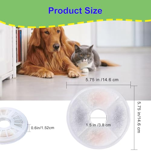 Cat Water Fountain Filter Replacement for 3L Flower Cat Drinking Fountain