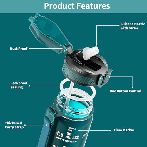 Water Bottle with Straw