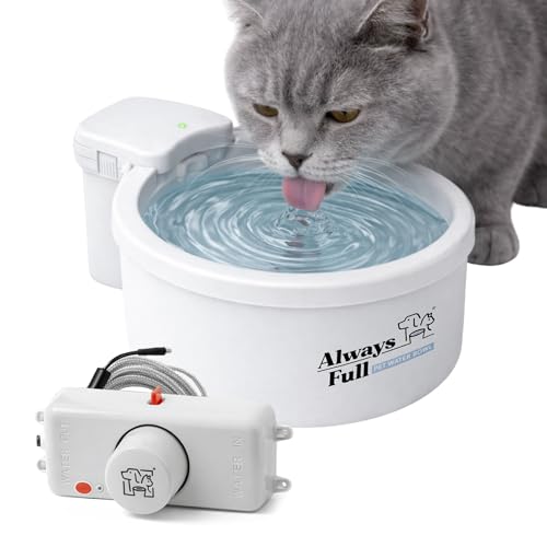 7" Self Refilling Cat Water Bowl with Wall Unit