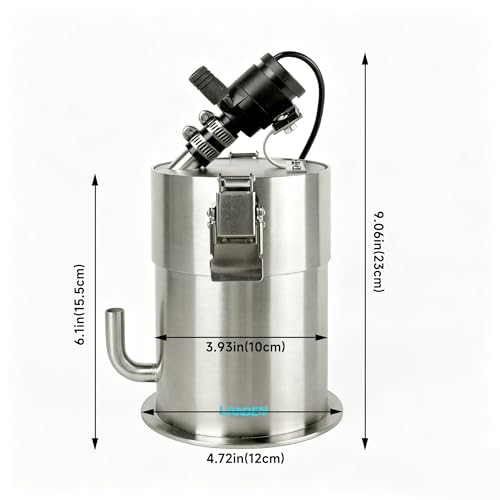 Aquarium External Stainless Steel Canister Filter Kit for 15Gal Tank