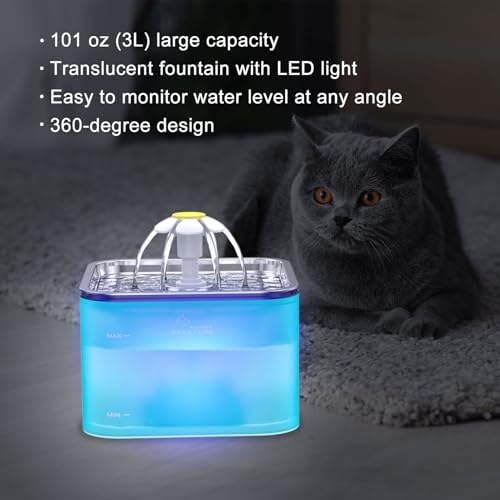 Crystal Cat Water Fountain Stainless Steel Lid
