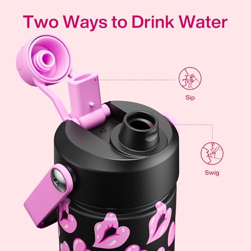 Insulated Water Bottle with Straw Stainless Steel Water Bottle