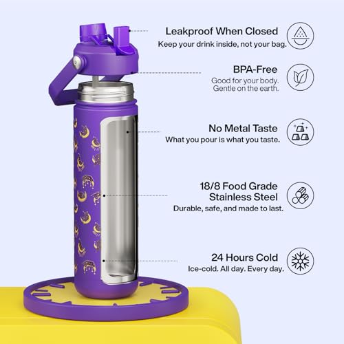 Insulated Water Bottle with Straw Stainless Steel Water Bottle