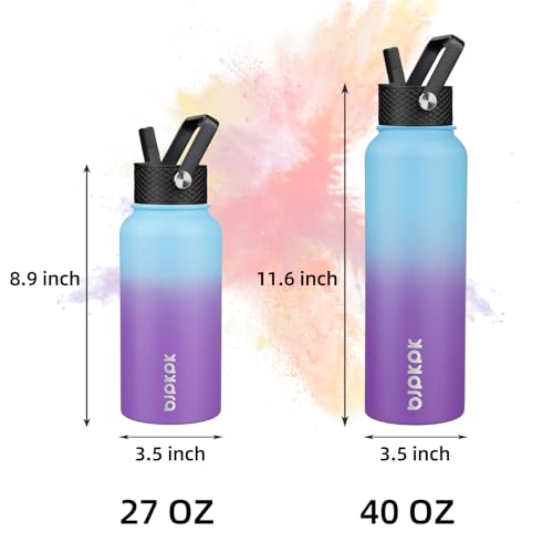 27oz Insulated Water Bottle with Straw Lid