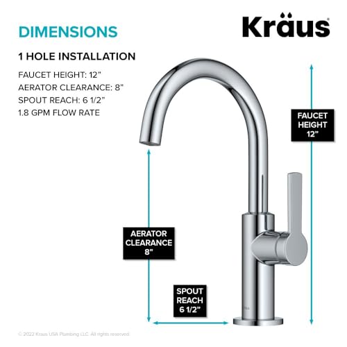 Oletto Single Handle Kitchen Bar Faucet in Chrome