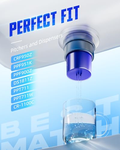 CRF950Z Water Filter Replacement for All PUR Plus Pitcher and Dispenser (4 Count)
