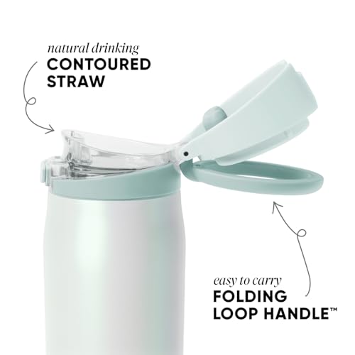 Water Bottle with Straw & Handle