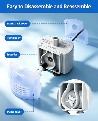 SMA 800 Submersible Pump for Stainless Steel Indoor Pet Water Dispenser