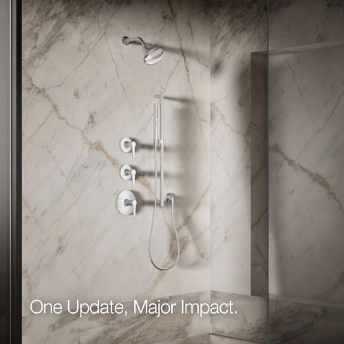33631-G-CP Cinq Round Single-Function Filtered Showerhead, Five-Layer Filtration, 1.75 GPM, Full Coverage Spray, Premium Durable Material, Polished Chrome