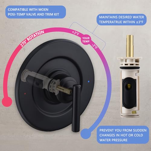 Shower Cartridge Kit Compatible with Moen 1222 Replacement Cartridge