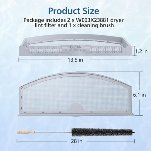 WE03X23881 Dryer Lint Filter Screen Replacement for GE & Hotpoint Dryer
