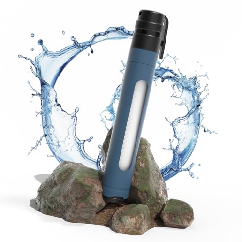 Water Filter Straw Survival Water Purifying Straws 0.01 Micron Filtration System with Transparent Window for Camping