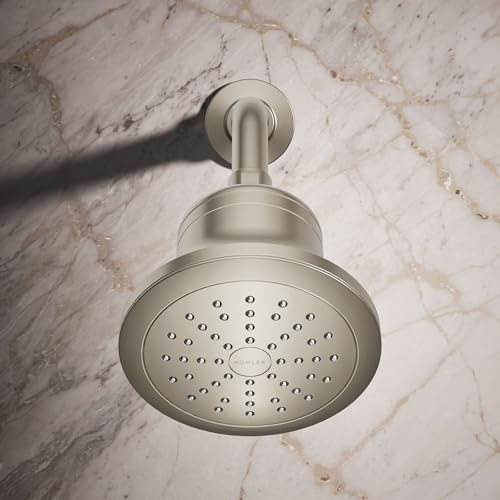 33631-G-BN Cinq Round Single-Function Filtered Showerhead, Five-Layer Filtration, 1.75 GPM, Full Coverage Spray, Premium Durable Material, Vibrant Brushed Nickel