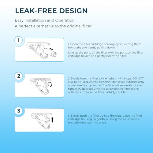 XWF Refrigerator Water Filter Compatible with GE 3 Pack (3 Count)