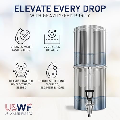 USWF Gravity Fed Water Filter System