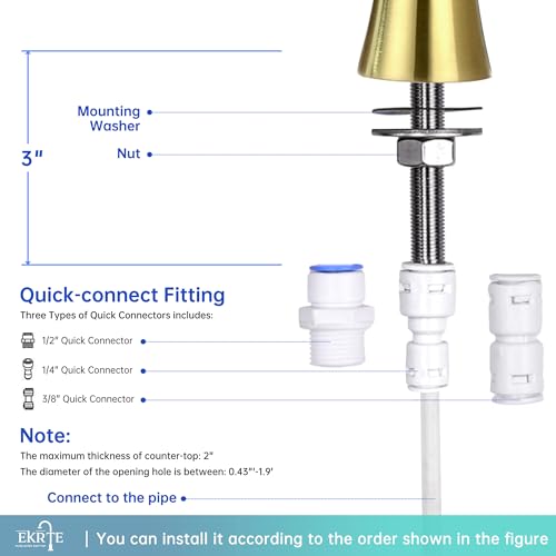 Brushed Gold Water Filter Faucet