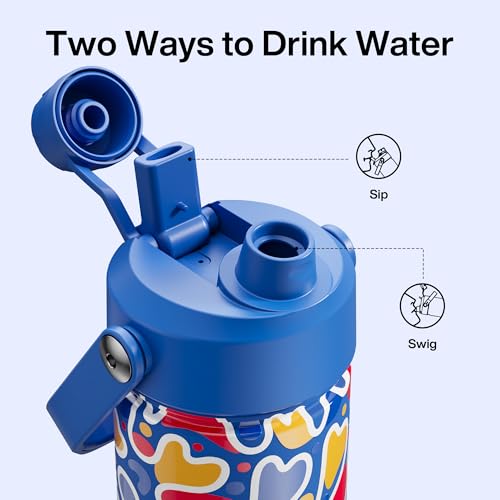 Insulated Water Bottle with Straw Stainless Steel Water Bottle