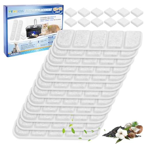 Carbon Filter Fit for SIBAYS Dog Water Fountain Filters 355oz (24 Count)