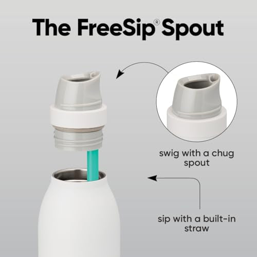 FreeSip Twist Stainless Steel Water Bottle 24 oz Scream Green