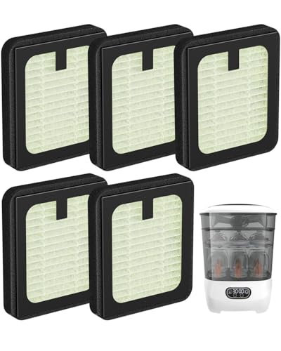 5 Pack Dryer Advanced Filter Replacement for Baby Brezza Baby Bottle Washer (5 Count)