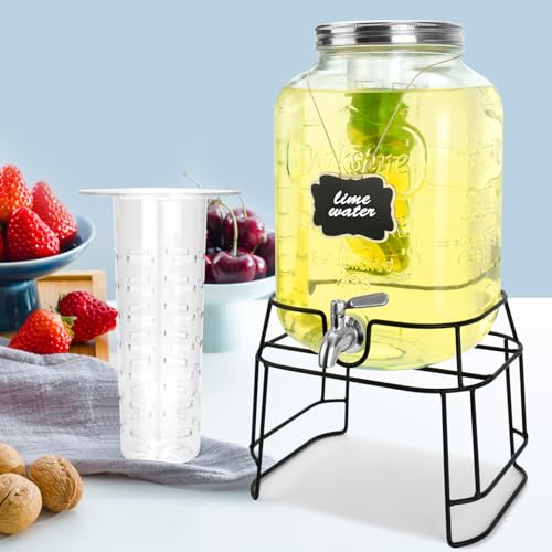 2 Gallon Glass Drink Dispensers For Parties