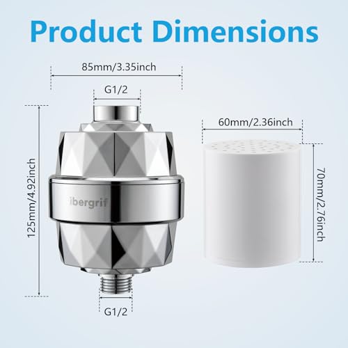 20 Stage Shower Filter with Hard Water Softening + Chlorine Removal