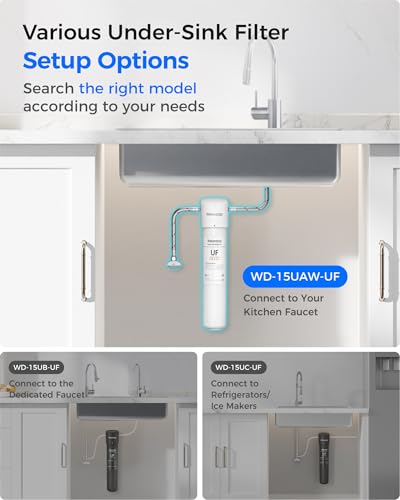 15UAW UF 0.01 μm Ultra Filtration Under Sink Water Filter System