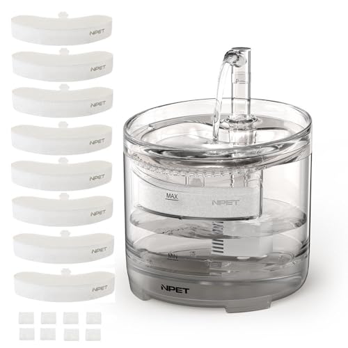Cat Water Fountain WF050TP 1.5L Automatic Pet Drinking Fountain with Replacement Faucet Kit
