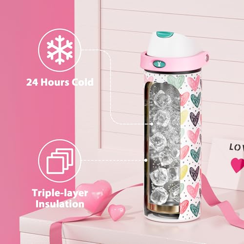24 oz Valentine's Day Water Bottle