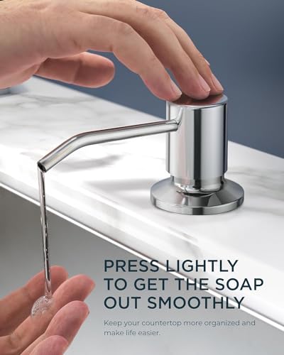 Chrome Kitchen Faucet with Soap Dispenser