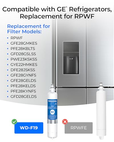 WD F19 Refrigerator Water Filter Replacement for GE® RPWF (2 Count)
