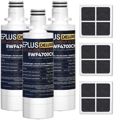 PUREPLUS ADQ747935 Replacement for LG LT1000P LT1000 Kenmore Elite 9980 LT1000PC, MDJ64844601 ADQ74793501, LMXS28626S, LFXS26973S, LT120F Refrigerator Water and Air Filter,Reduces PFOA/PFOS,3Pack